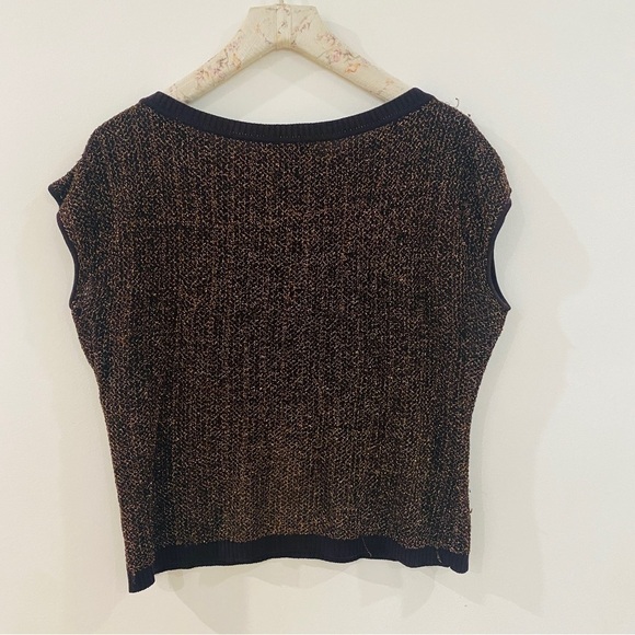 Theory knit glitter metallic sleeveless top - Picture 3 of 9